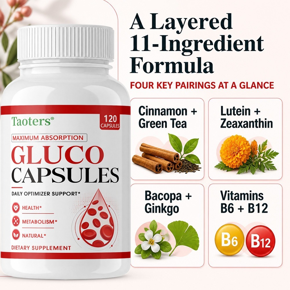 글루코 캡슐 – 흡수율 극대화, 눈 건강 지원, 일상적 - Health Wellness Vitamins 리뷰 및 가격